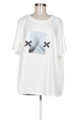 Damski T-shirt SHEIN, Rozmiar 4XL, Kolor Biały, Cena 39,00 zł