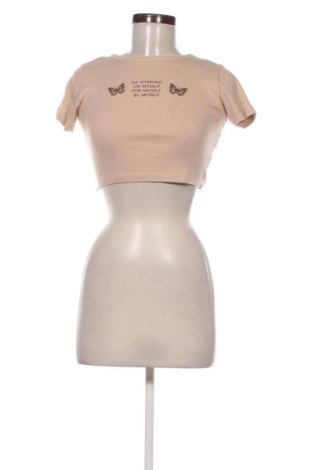 Damen T-Shirt Sinsay, Größe S, Farbe Beige, Preis € 5,86