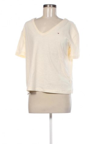 Γυναικείο t-shirt Tommy Hilfiger, Μέγεθος S, Χρώμα Εκρού, Τιμή 21,99 €