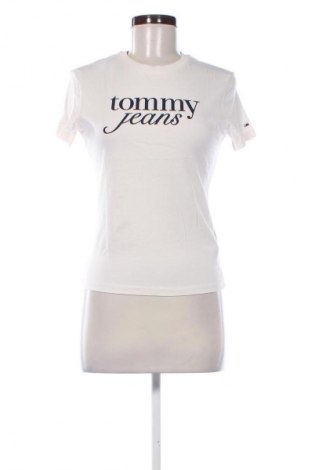 Γυναικείο t-shirt Tommy Jeans, Μέγεθος M, Χρώμα Εκρού, Τιμή 31,99 €