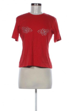 Дамска тениска Zara, Размер S, Цвят Червен, Цена 10,88 лв.