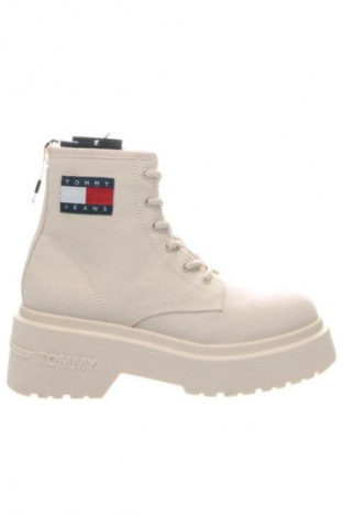 Damskie botki Tommy Jeans, Rozmiar 38, Kolor ecru, Cena 719,99 zł