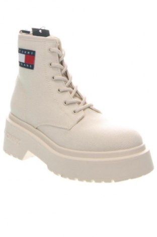 Damskie botki Tommy Jeans, Rozmiar 38, Kolor ecru, Cena 719,99 zł