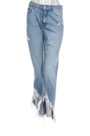 Blugi de femei Bershka, Mărime S, Culoare Albastru, Preț 89,93 Lei