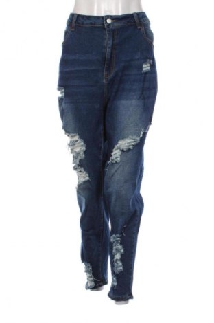 Damskie jeansy SHEIN, Rozmiar XXL, Kolor Niebieski, Cena 65,99 zł
