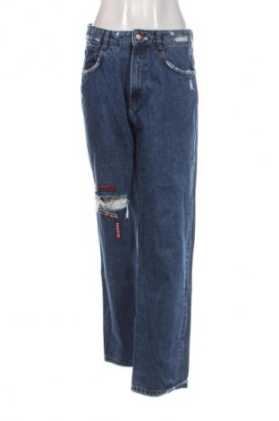 Дамски дънки Zara, Размер M, Цвят Син, Цена 28,99 лв.
