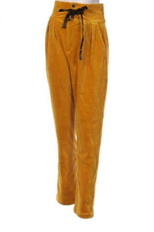 Pantaloni de velvet de femei Hunkon, Mărime S, Culoare Galben, Preț 271,05 Lei