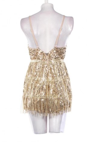 Дамски къс гащеризон Unbranded, Размер M, Цвят Златист, Цена 39,10 лв.