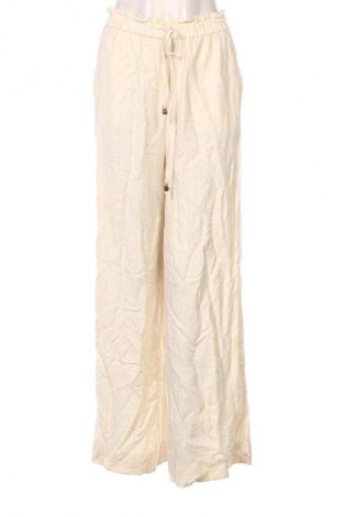 Damskie spodnie Zara, Rozmiar L, Kolor ecru, Cena 69,99 zł