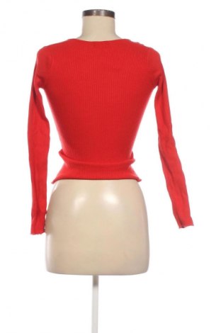 Дамски пуловер Bershka, Размер XS, Цвят Червен, Цена 19,99 лв.
