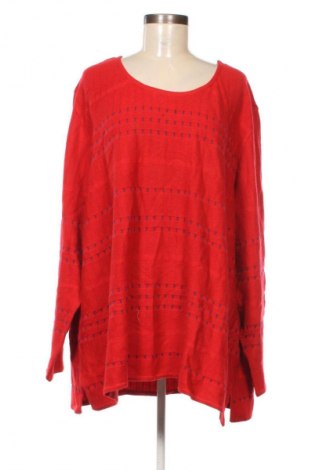 Damski sweter Laura Torelli, Rozmiar 4XL, Kolor Czerwony, Cena 78,14 zł