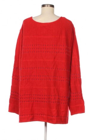 Damski sweter Laura Torelli, Rozmiar 4XL, Kolor Czerwony, Cena 78,14 zł