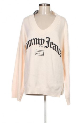 Damski sweter Tommy Jeans, Rozmiar XS, Kolor ecru, Cena 373,99 zł