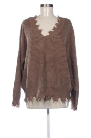 Γυναικείο πουλόβερ Zenana, Μέγεθος XL, Χρώμα Καφέ, Τιμή 14,83 €