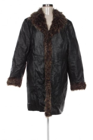 Damen Ledermantel Ulla Popken, Größe L, Farbe Schwarz, Preis € 119,99