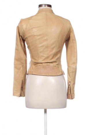 Damen Lederjacke Bershka, Größe M, Farbe Beige, Preis 34,99 €
