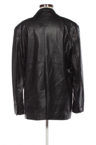 Geacă de piele pentru femei Bershka, Mărime M, Culoare Negru, Preț 137,99 Lei