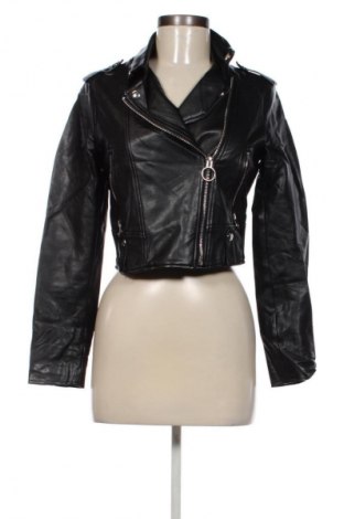 Dámská kožená bunda  Bershka, Velikost S, Barva Černá, Cena  792,00 Kč
