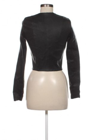 Дамско кожено яке H&M, Размер S, Цвят Черен, Цена 58,65 лв.
