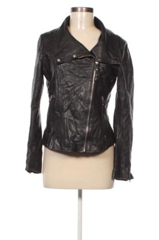 Дамско кожено яке Mango, Размер M, Цвят Черен, Цена 91,99 лв.