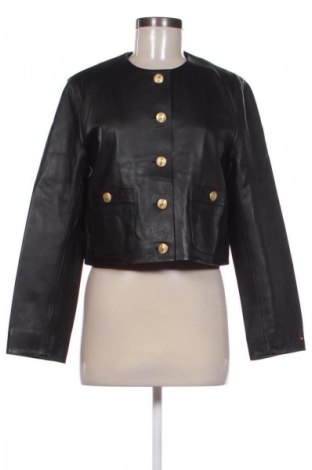 Дамско кожено яке Tommy Hilfiger, Размер S, Цвят Черен, Цена 834,99 лв.