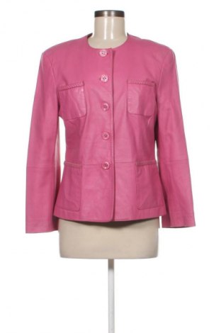 Дамско кожено яке Unbranded, Размер L, Цвят Розов, Цена 97,75 лв.