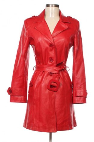 Geacă de piele pentru femei Unbranded, Mărime S, Culoare Roșu, Preț 105,39 Lei