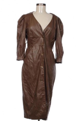 Дамско кожено яке Zara, Размер L, Цвят Кафяв, Цена 48,99 лв.