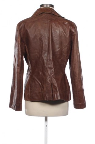 Дамско кожено яке Zara, Размер XL, Цвят Кафяв, Цена 182,69 лв.