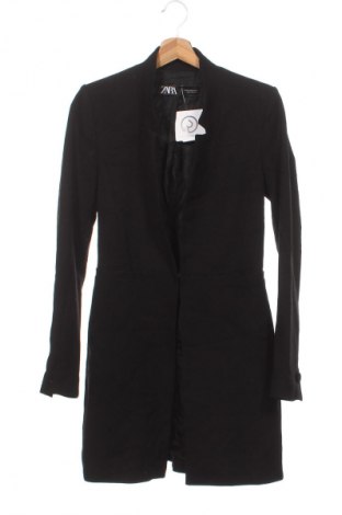 Дамско палто Zara, Размер XS, Цвят Черен, Цена 50,99 лв.