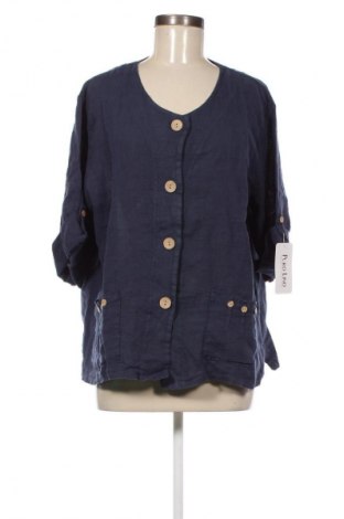 Γυναικείο σακάκι Puro Lino, Μέγεθος XXL, Χρώμα Μπλέ, Τιμή 95,99 €