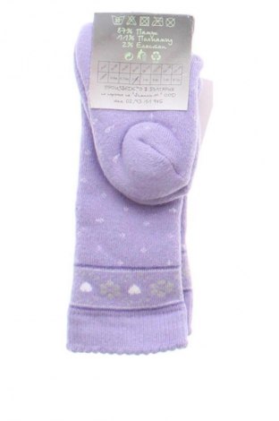 Skarpety dziecięce Unbranded, Rozmiar 12-18m/ 80-86 cm, Kolor Fioletowy, Cena 25,99 zł