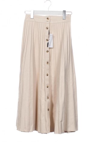 Fustă de piele Stradivarius, Mărime XXS, Culoare Bej, Preț 93,99 Lei