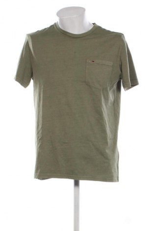 Férfi póló Tommy Jeans, Méret L, Szín Zöld, Ár 13 249 Ft