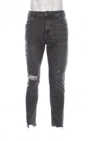Blugi de bărbați Bershka, Mărime L, Culoare Gri, Preț 38,99 Lei