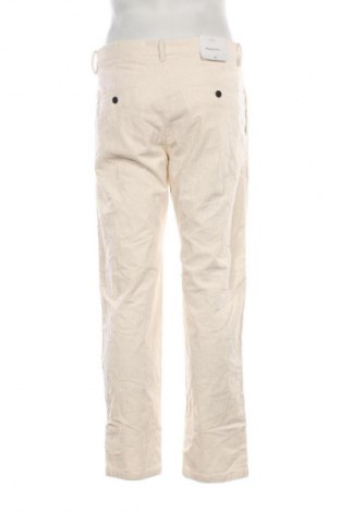 Pantaloni raiați de bărbați H&M, Mărime M, Culoare Ecru, Preț 40,99 Lei