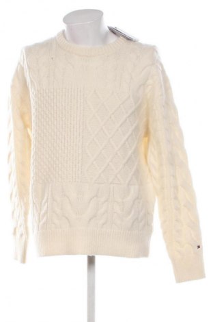 Herrenpullover Tommy Hilfiger, Größe M, Farbe Ecru, Preis 144,99 €