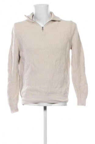 Herrenpullover Zara, Größe M, Farbe Ecru, Preis 19,99 €
