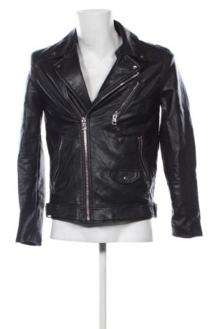 Geacă de piele pentru bărbati Zara, Mărime M, Culoare Negru, Preț 166,99 Lei