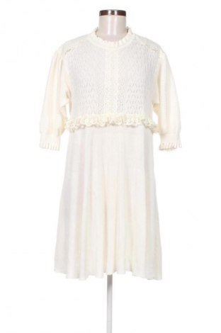 Sukienka Zara, Rozmiar L, Kolor ecru, Cena 62,02 zł