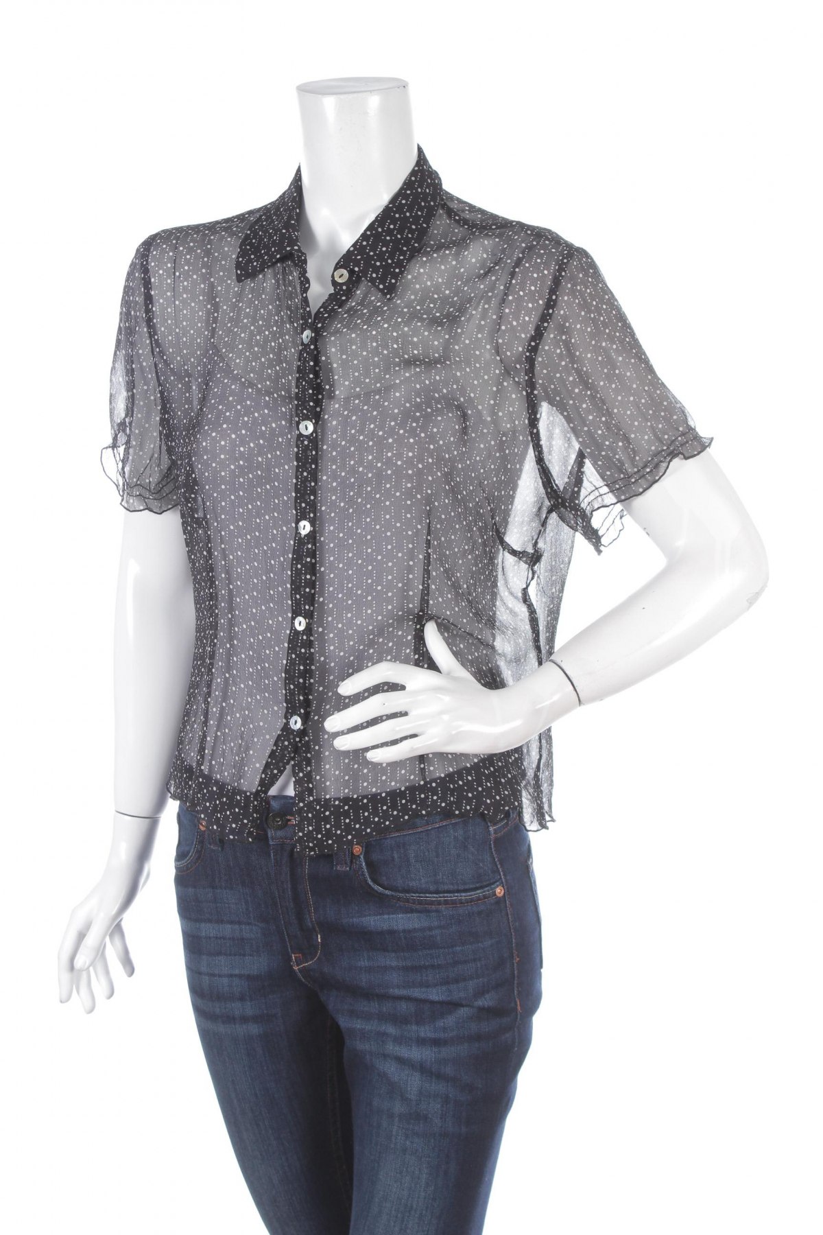 Γυναικείο πουκάμισο, Μέγεθος M, Χρώμα Μαύρο, Τιμή 14,85 €