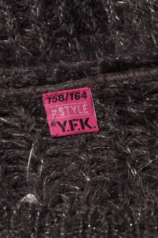 Pulover pentru copii Y.F.K., Mărime 12-13y/ 158-164 cm, Culoare Gri, Preț 16,30 Lei