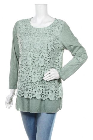 Дамска блуза Gina Benotti, Размер L, Цвят Зелен, Полиестер, памук, Цена 19,11 лв.