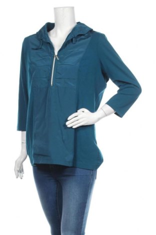 Дамска блуза Gina Laura, Размер L, Цвят Син, 92% памук, 8% еластан, Цена 16,26 лв.