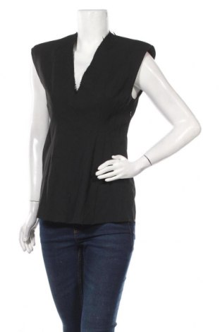 Дамска блуза Zara, Размер M, Цвят Черен, 68% полиестер, 29% вискоза, 3% еластан, Цена 11,34 лв.
