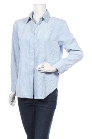 Дамска риза Gina Tricot, Размер S, Цвят Син, 85% полиестер, 15% полиамид, Цена 15,09 лв.
