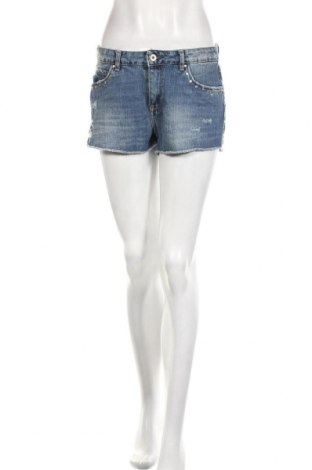Pantaloni scurți de femei Zara Trafaluc, Mărime M, Culoare Albastru, Bumbac, Preț 15,75 Lei
