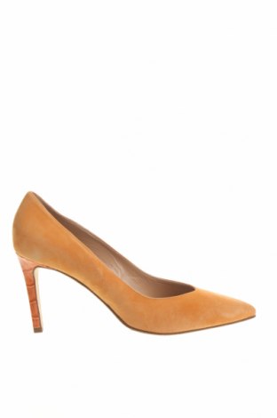 Дамски обувки Alberto Zago, Размер 37, Цвят Жълт, Естествен велур, Цена 224,25 лв.