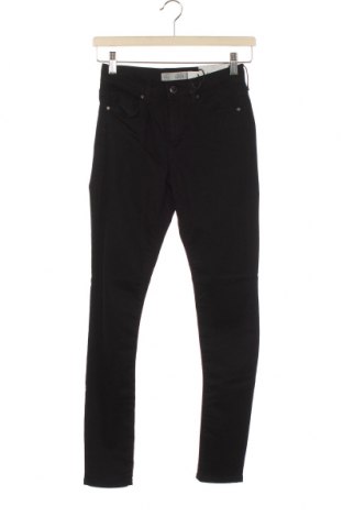 Дамски панталон Topshop Moto, Размер XXS, Цвят Черен, 92% памук, 6% полиестер, 2% еластан, Цена 19,75 лв.