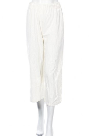 Дамски панталон Zara, Размер S, Цвят Бял, Памук, Цена 14,56 лв.